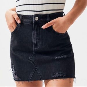 American Eagle High Waisted Black Denim Skirt